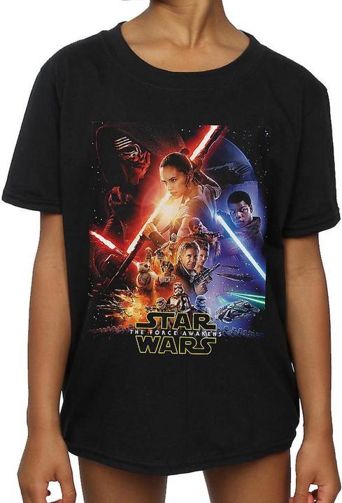 Actual product image Star Wars Girls Poster Cotton T-Shirt (152, 158)