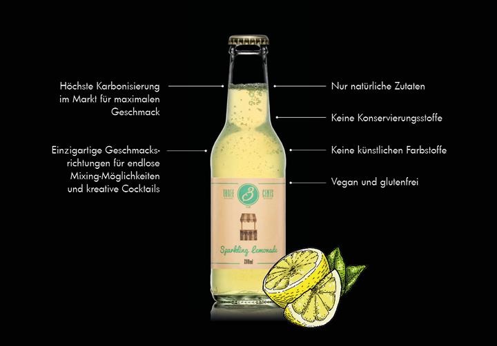 Image du produit Three Cents Sparkling Lemonade (24 x 20 cl)