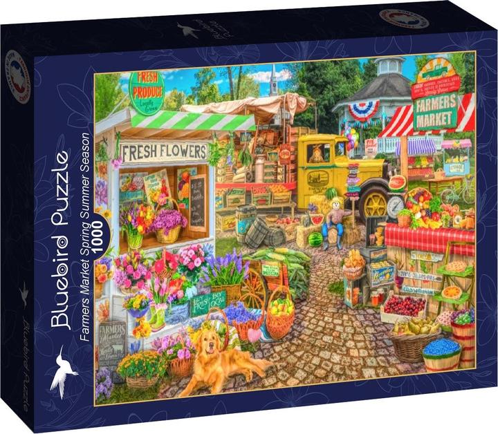 Actual product image Bluebird Puzzle 1000 pieces Farmers Market Spring Summer Season (1000 pieces)