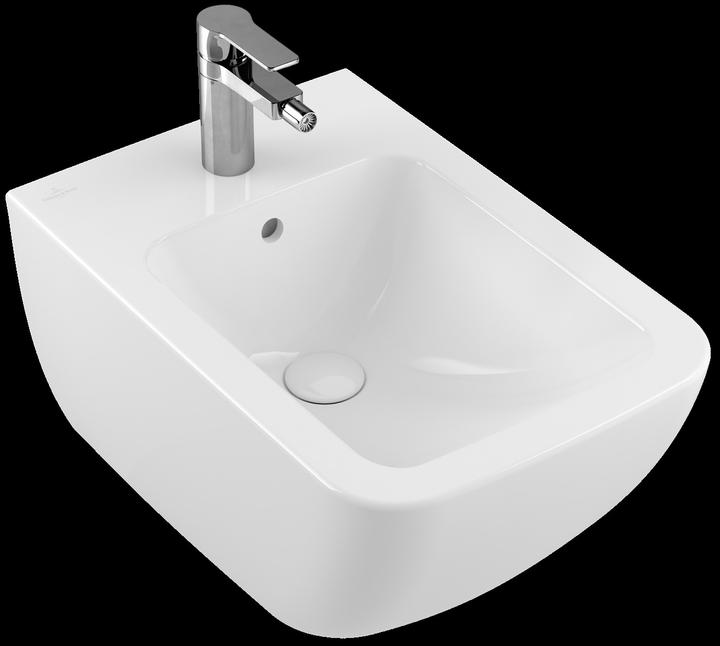 Actual product image Villeroy & Boch Venticello bidet 441100, 375x560mm, 1 tap hole, with overflow, wall mounted