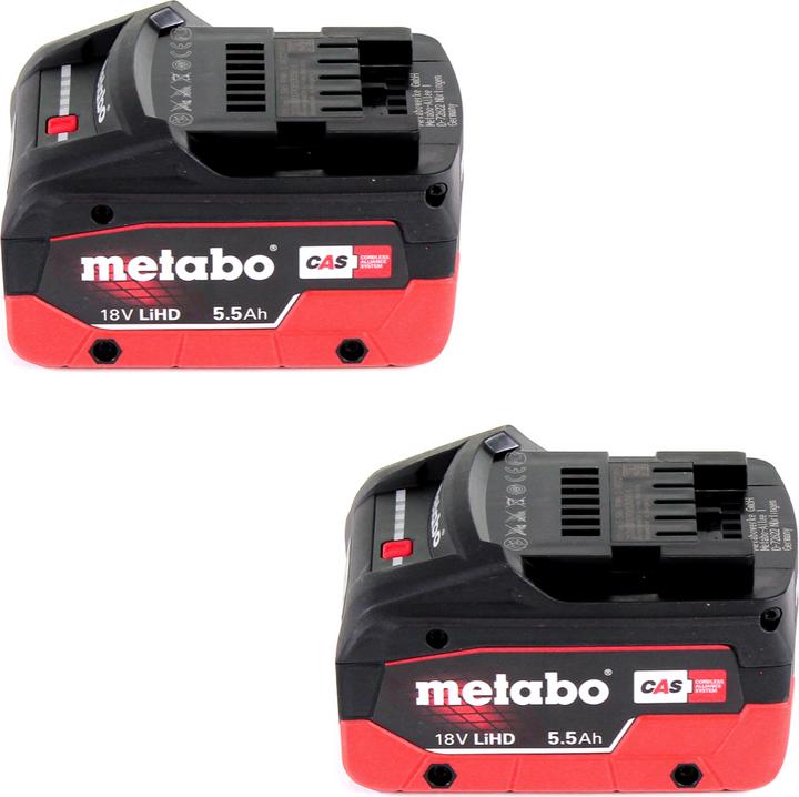 Produktbild Metabo Power 160-5 18 LTX BL OF Akku Kompressor 18 V 8,0 bar Brushless + 2x LiHD Akkupack 5,5 Ah + (5 l)