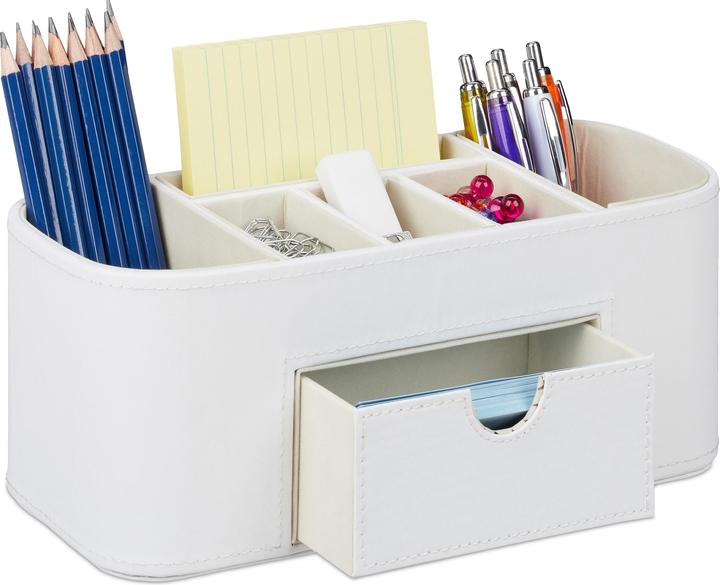 Immagine prodotto Relaxdays Organizzatore da scrivania in ecopelle