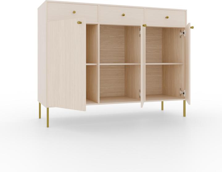 Actual product image ADRK Furniture Tili 3D 3S chest of drawers (124.5 x 41 x 95 cm)