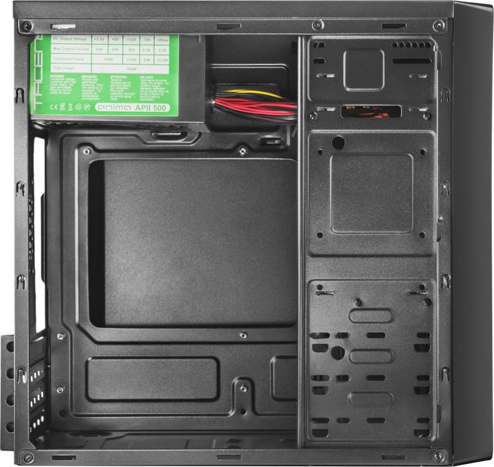 Actual product image Anima Boitier Mini Tour Micro ATX compatible AC0500 avec alimentation 500W (Noir) (mATX)