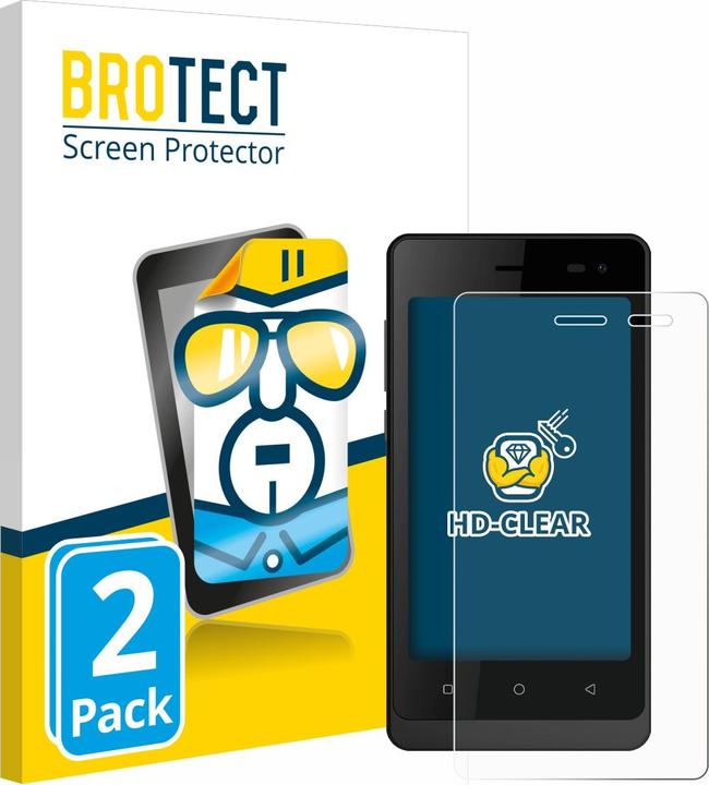 Produktbild BROTECT Schutzfolie Displayschutz Displayschutzfolie Folie Klar Transparent (2 Stück, Logicom Wave 2)