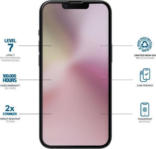 Produktbild Eiger Mountain Glass Clear (1 Stück, Apple iPhone 16e)