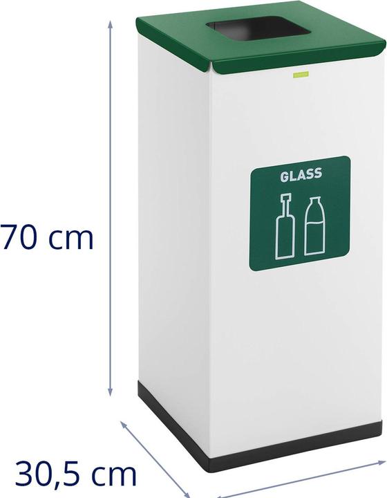 Produktbild Ulsonix Mülleimer Abfalleimer Küche Mülltrenner Deckel Bio Label 60 Liter Recycling (60 l)