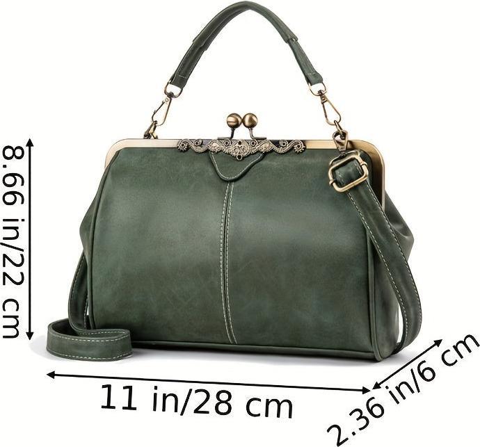 Immagine prodotto Only-Bags.Store Schicke Retro-inspirierte Umhängetasche - dickes Kunstleder, abnehmbarer Riemen, klassische