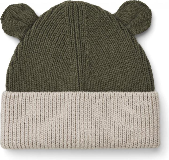 Liewood Strick Beanie Army Sand