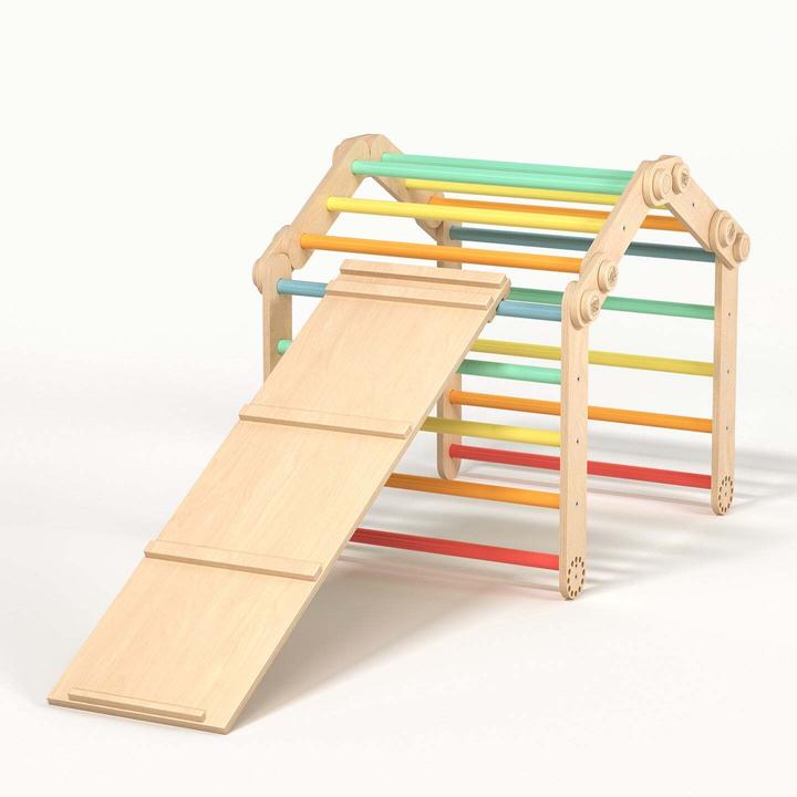 Actual product image Montessori Flexi climbing frame - Set M with slide - Light - ® Sport&Gym