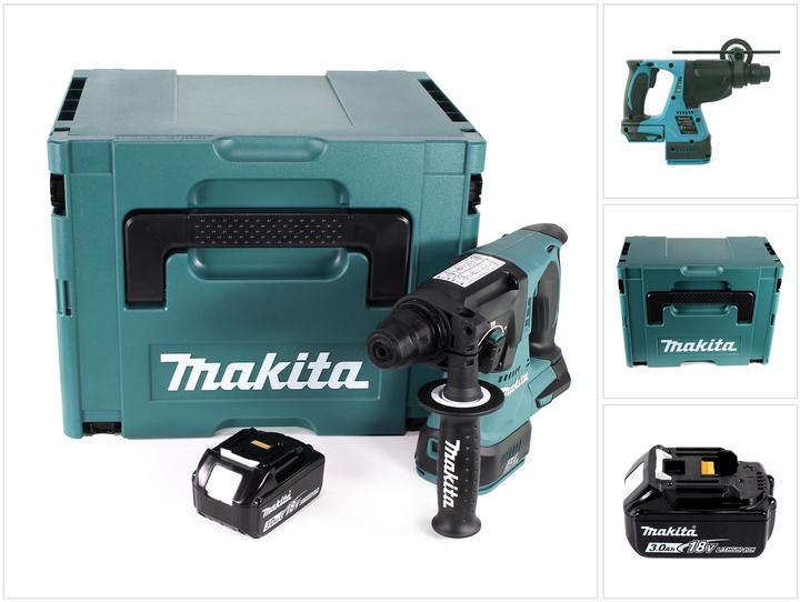 Produktbild Makita DHR 242 F1J Akku Bohrhammer 18V 2,0J SDS-plus Brushless + 1x Akku 3,0Ah + Makpac - ohne Ladeg (Akkubetrieb)
