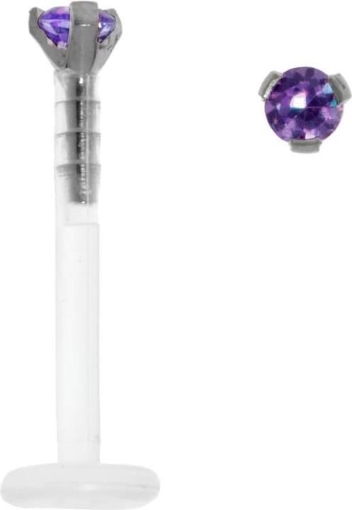 Produktbild Bijouteria Piercing für Lippe/Tragus (Bioplast, Kristall, Titan)