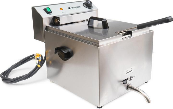Produktbild Gastro Hero Elektro-Fritteuse ECO Starkstrom mit Ablasshahn