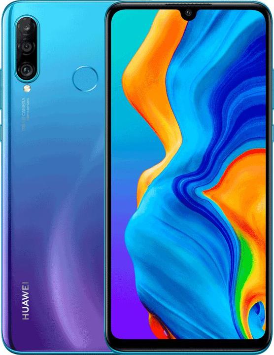 Huawei P30 Lite (4GB) (128 GB, Peacock blue, 6.15", Hybrid Dual SIM, 48 Mpx, 4G)