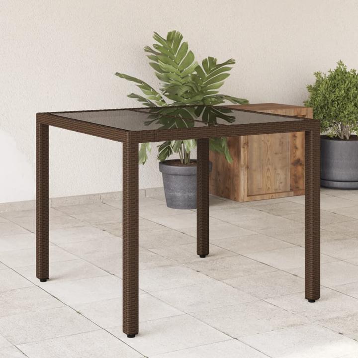 Immagine prodotto VidaXL Gartentisch mit Glasplatte (90 cm)