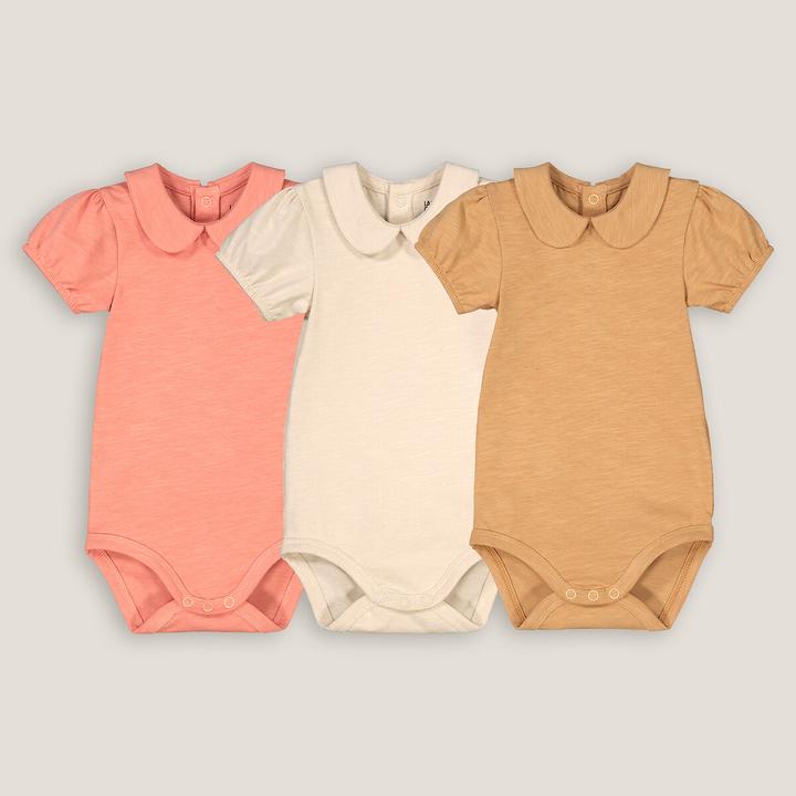 La Redoute Collections 3er-Pack Kurzarmbodys mit Bubikragen