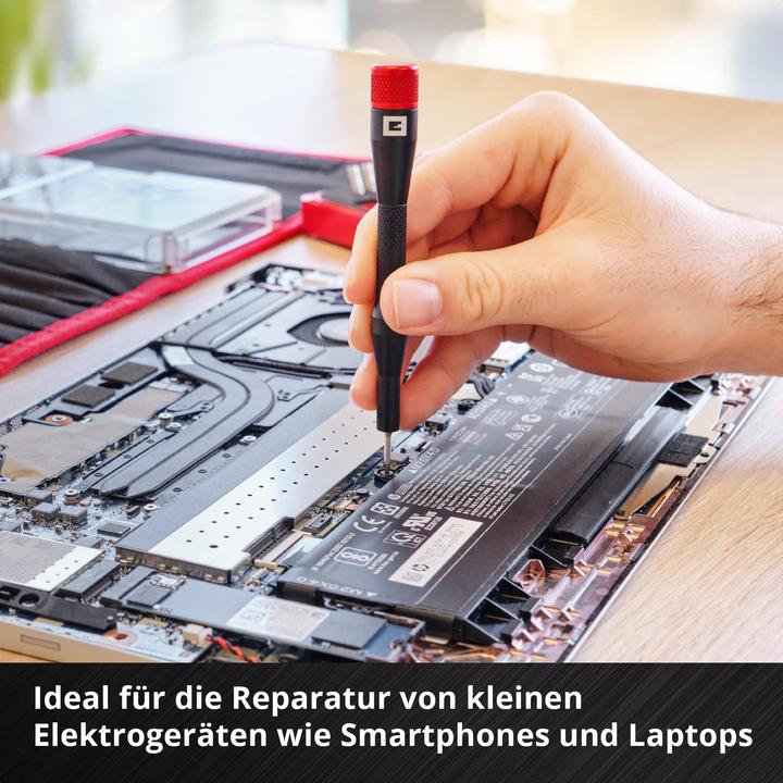 Image du produit Einhell 115040 Jeu d'embouts 114 pièces Spanner, JIS, T-Profil, Gamebit, Sim-Eject-Bit (Gamebit, cruciforme Phillips, Profilé en T, Hexagonal, Tendeur, Fente, Tri-point : 2, Pentalobe, Triangle, Bit Sim-Eject, JIS)