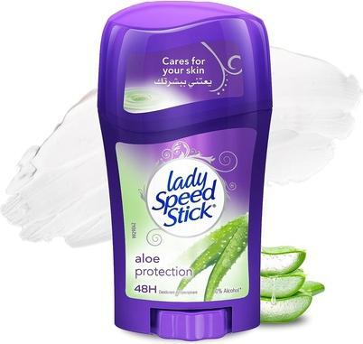 Produktbild Lady Speed Stick Solid antiperspirant with aloe vera Sensitiv e (Aloe 24H Protection) 45 g (Stick)