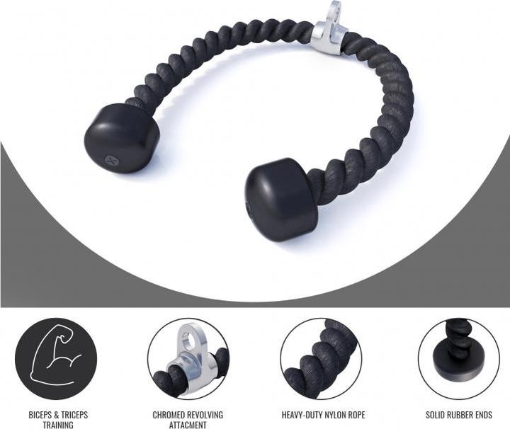 Actual product image Gorilla Sports Nylon tricep rope