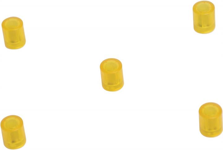 Produktbild Supermagnete Tafelmagnete zylindrisch, gelb transparent (5 x)