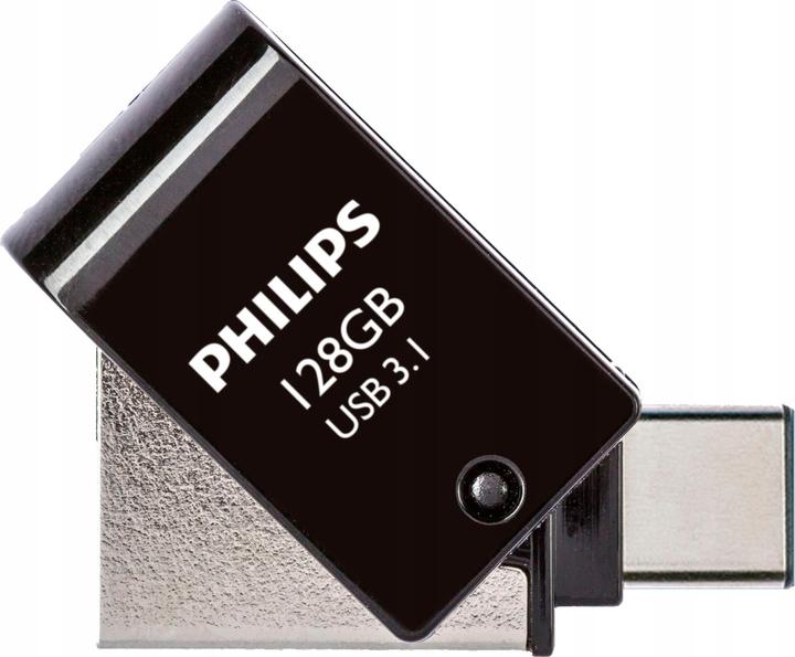 Produktbild Philips 2 in 1 OTG 128GB USB 3.1 + USB C Midnight Black (128 GB, USB 3.1)