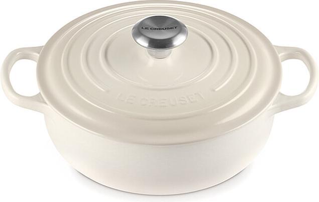 Actual product image Le Creuset SAUTEUSE SIG 24 CM Meringue (24 cm, Casserole + Stewpot, Cast iron)