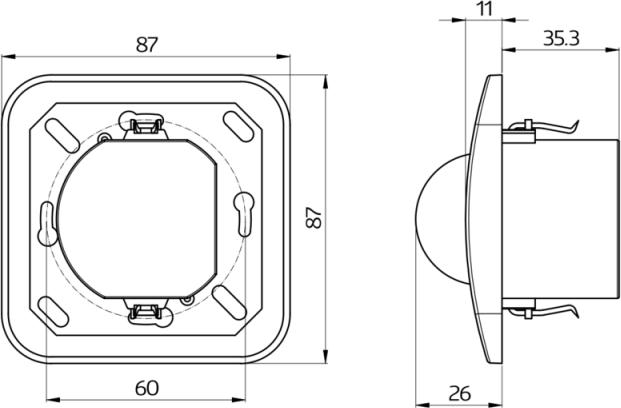 Image du produit BEG 92622 Insert de capteur intérieur 180-T Type complet RAL9010 (10 m)