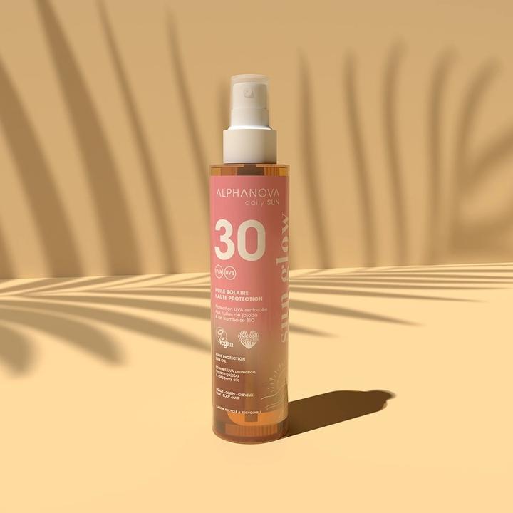 Image du produit Alphanova daily SUN Huile solaire sun GLOW SPF30 Fl 125 ml (Huile solaire, SPF 30, 125 ml)