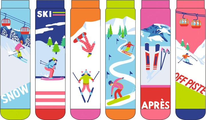 United Oddsocks On the Piste 37-42 (6er Pack, 37 - 42)