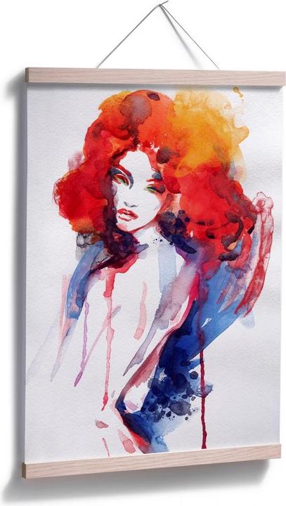 Image du produit Trenddeko La femme aux cheveux rouges flamboyants (50 x 75 cm)