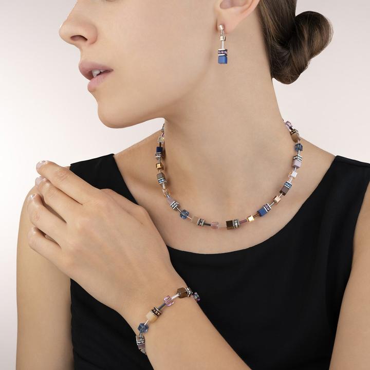 Produktbild Coeur de Lion GeoCube Halskette (Glas, Edelstahl)