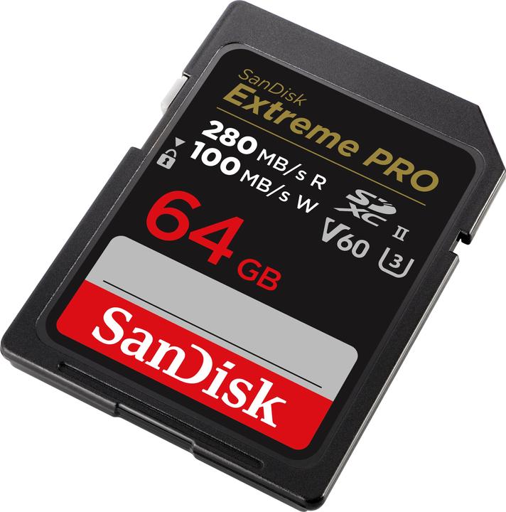 Produktbild SanDisk Extreme PRO UHS-II V60 (64 GB, SDXC, U3, UHS-II)