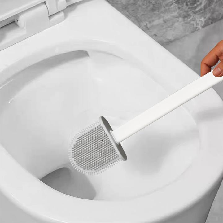 Actual product image Casativo Toilet brush with silicone bristles incl. brush holder, set of 2