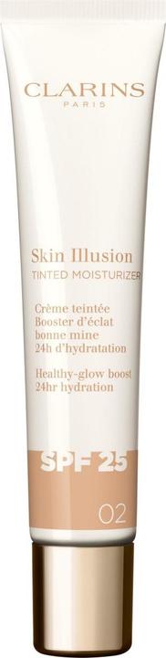 Produktbild Clarins Skin Illusion - Getönte Feuchtigkeitscreme Spf25 02 (Sonnencreme Gesicht, SPF 25, 40 ml)