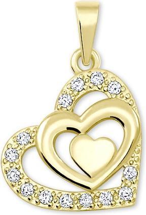 Image du produit Brilio Pendentif coeur en or avec cristaux 249 001 00556