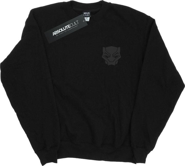 Produktbild Black Panther Schwarz auf Schwarz Brust drucken Baumwolle Sweatshirt (S)