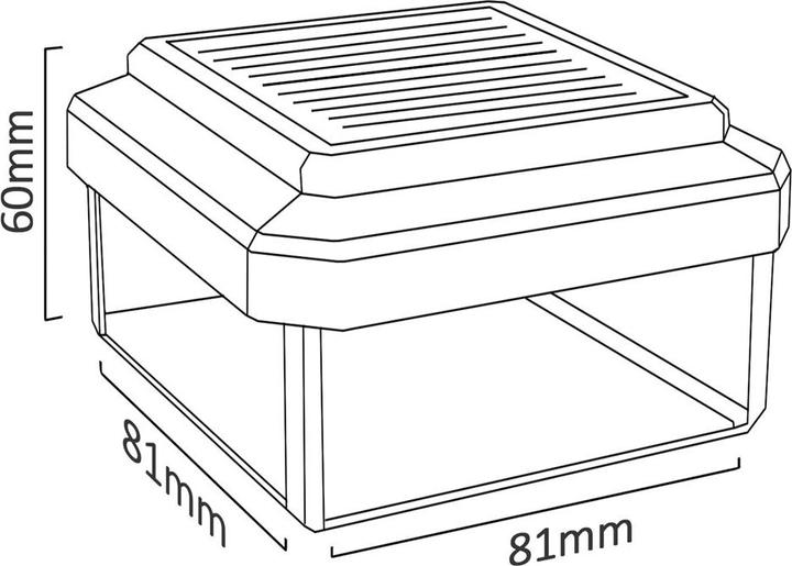 Actual product image Greenblue Solar lamp for LED post 80x80 GB127 Envelope roof (7 lm)