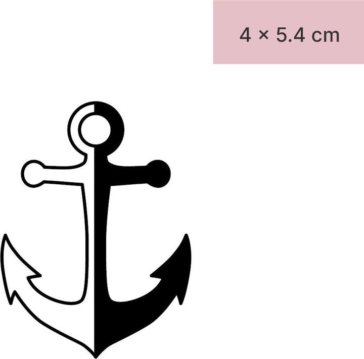 Actual product image minink Temporary tattoo - Anchor