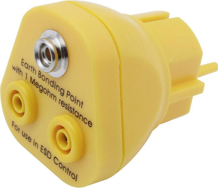 Actual product image Quadrios ESD earthing plug socket, push-button 10 mm
