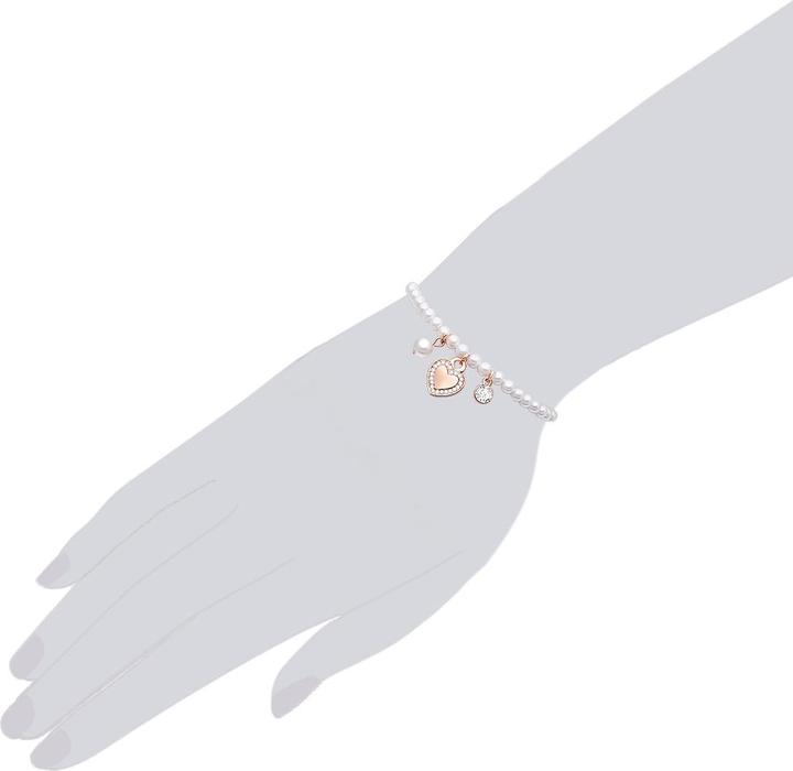 Produktbild Lulu & Jane Herz Metall-Legierung Crystal Muschelkernperle roségold 18,0 cm - 33210 (18 cm, Metall-Legierung)