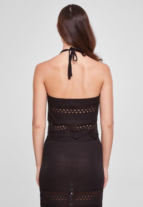 Immagine prodotto Urban Classics Top corto da donna in maglia all'uncinetto con collo alto (XXL)