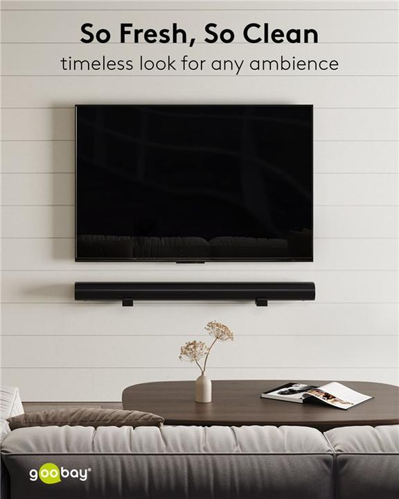 Actual product image Goobay Universal soundbar wall mount (1 pcs., Wall installation, Not movable)