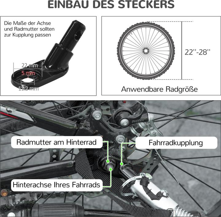 Produktbild PawHut Hundeanhänger Oxfordstoff, Aluminium Grün