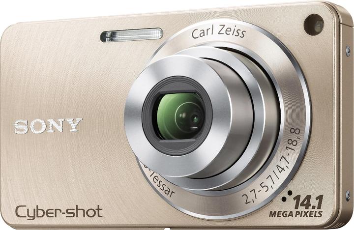 Produktbild Sony DSC-W350, 14 MPixel, 4x opt. Zoom, HD-Movies, Gold (1/2,3'')
