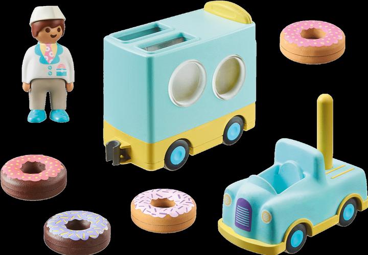 Produktbild Playmobil Verrückter Donut Truck mit Stapel- und Sortierfunktion (71325, Playmobil 1.2.3)
