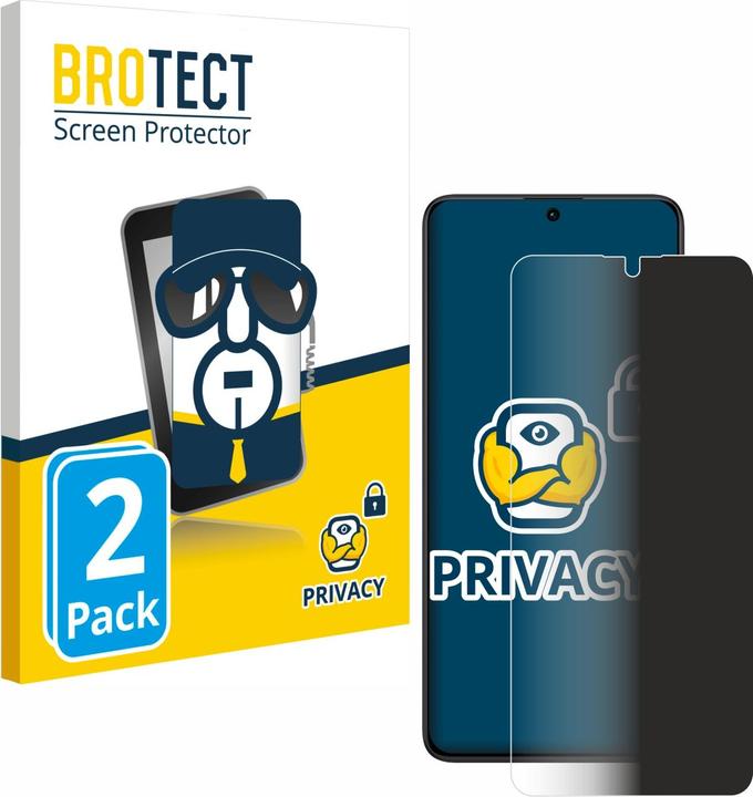 Productafbeelding BROTECT Anti-spionnetje privacyfolie Beschermfolie tegen blauw licht (2 Stuk, Xiaomi Redmi Note 13 Pro 5G)
