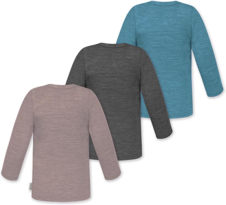 Image du produit Normani Lot de 3 manches longues bébé mérinos "Taupo" - 9475 (62)