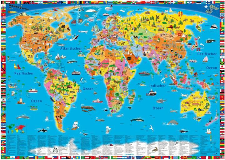 Image du produit Carte politique mondiale illustrée