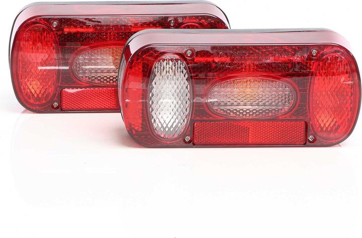 Immagine prodotto XPOtool Fanali posteriori 2 pezzi con attacco a barra T.1 Lampada per rimorchi e roulotte con luce della