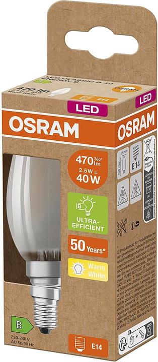Immagine prodotto Osram Ultra (E14, 2.50 W, 470 lm, 1 x, B)